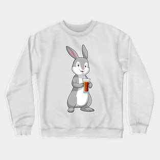 Rabbit with Drink Crewneck Sweatshirt